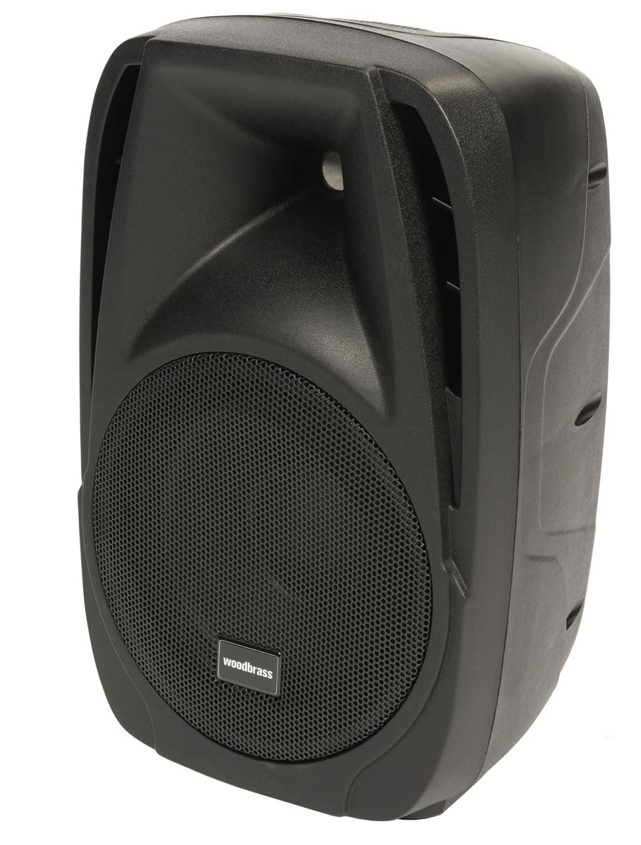 Woodbrass Stage Power 210 Kit Sonorisation Enceintes Puissantes Bluetooth 150W - 96db - Sono Mobile, Robuste, Compacte, Performante, 6 entrées, sans Fil, USB - DJ, Fête, Conférence, Fitness