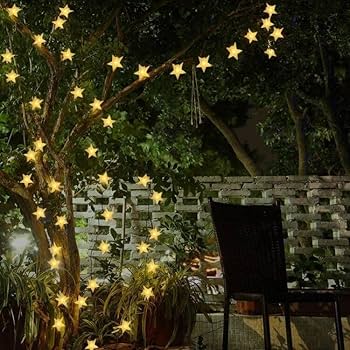 Windpnn Solar String Lights Outdoor, Solar Powered Star