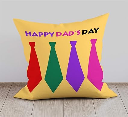 DreamVio Soft Fabric Cushion, Pillow for World's Best Dad,Pyare Papa,Gifts for Daddy,Grandpa on Birthday's & Father's Day Color : Cream Size : 12 x 12 inch Design 21