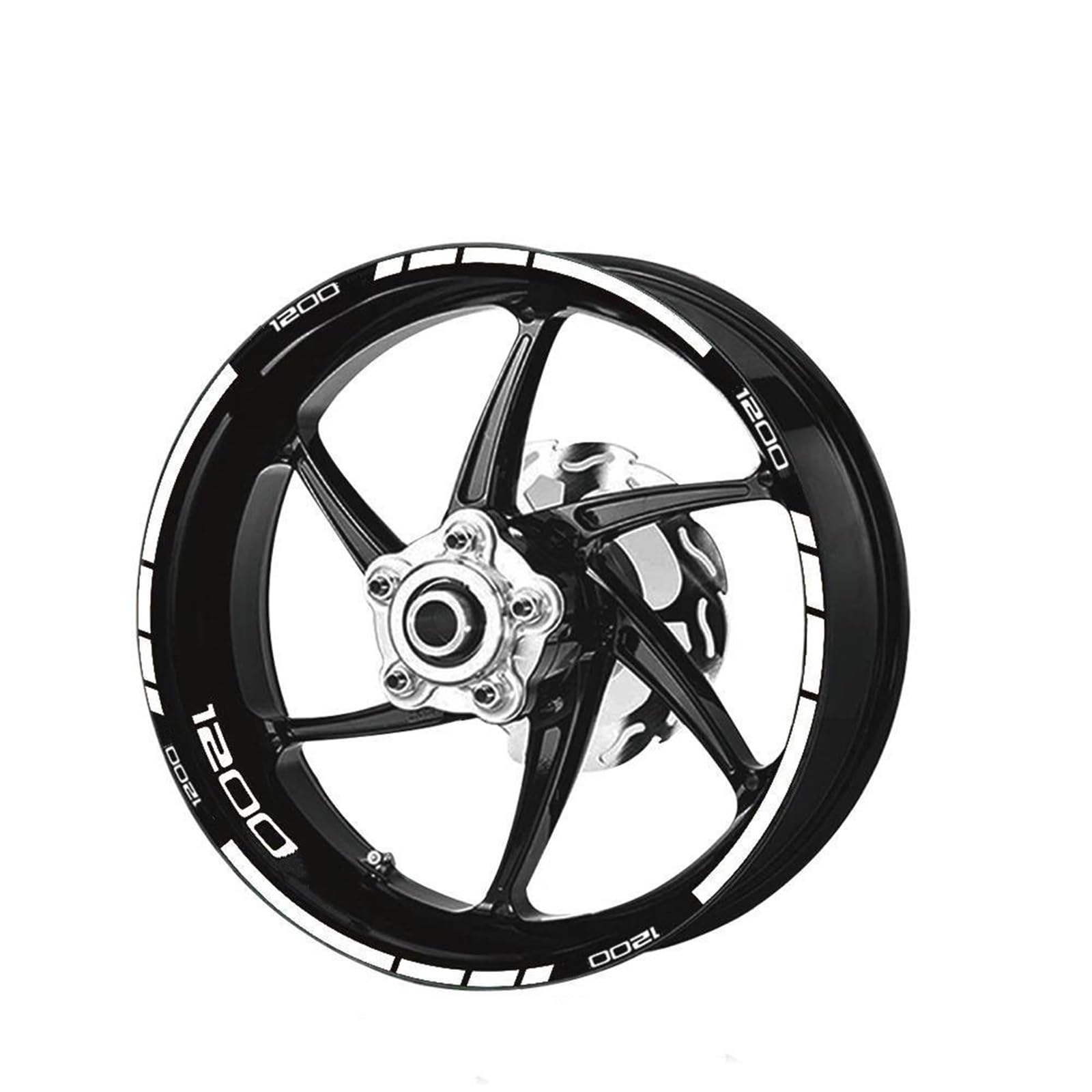 Motorrad-Radaufkleber, Reflektierende Streifen, Innen- Und Außen-Felgenaufkleber, Teile Für BMW K1200R K1200 R K 1200(Style 3)