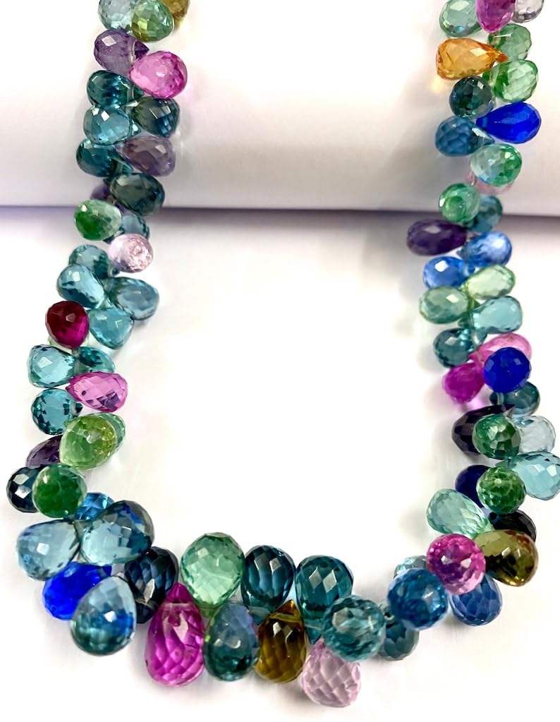 Corindon naturel en larme facettée pour création bijoux durables