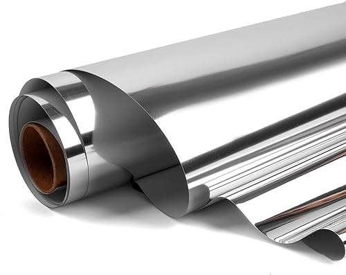 Miniatura 7 de Rollo de vinilo HTV de lámina metálica de 12 pulgadas x 5 pies (plateado)