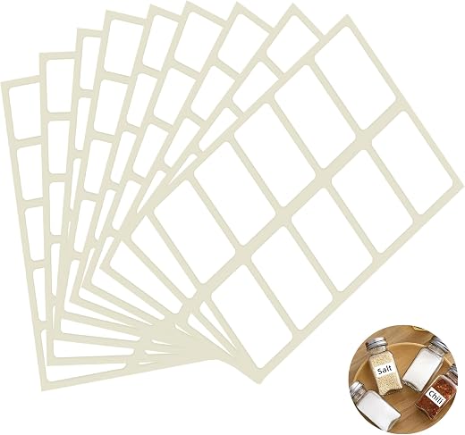 GLUN 200 Labels Sticker Non-Tearable White Vinyl Glossy Label, 25 X 50 Mm Size Printable Label Pack of 200 Stickers