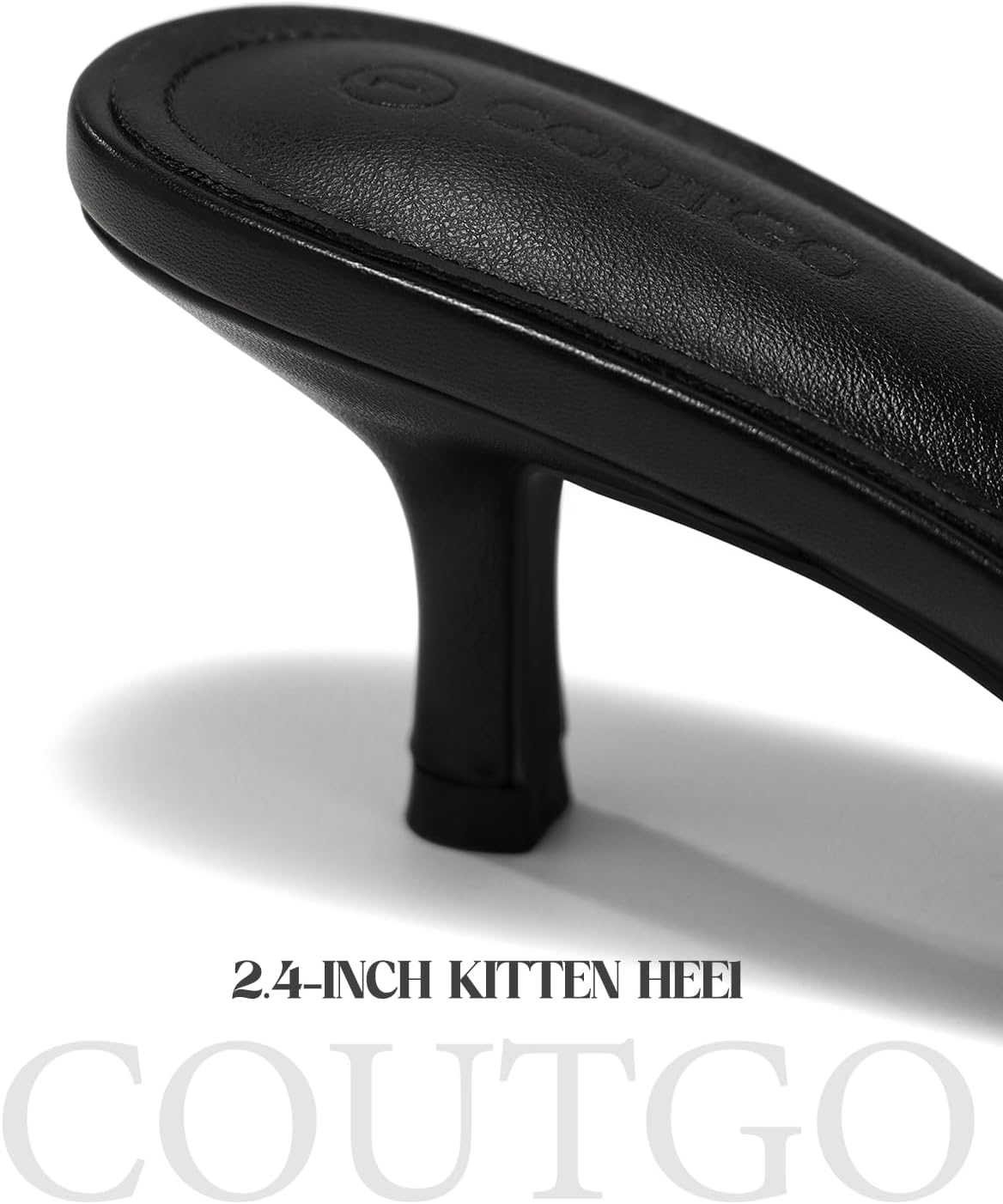 Coutgo Womens Strappy Kitten Heels Sandals Square Open Toe Flip Flops Slip On Slides Summer Dress Shoes - Image 7