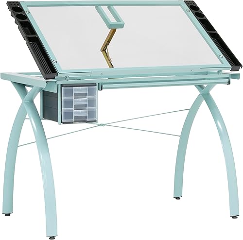 Miniatura 5 de SD Studio Designs 10096 Estación Futura con estante plegable, mesa de dibujo ajustable para arte, manualidades, estudio, escritorio de escritura con