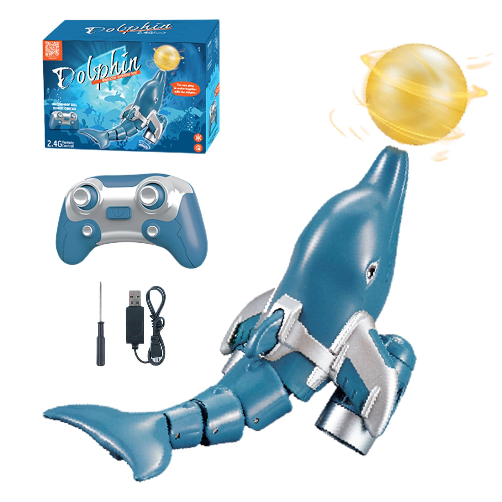Vasca da bagno piscina RC Giocattoli, Telecomando Delfino Giocattolo,Giocattoli impermeabili per piscina RC Dolphin | acqua di controllo multidirezionale Delfino ad alta simulazione