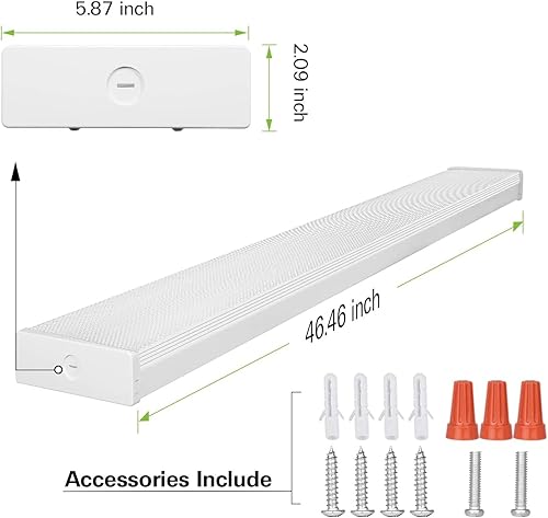 Miniatura 6 de hykolity Luz envolvente LED de 4 pies con 3 vatios3 lúmenes3 CCT seleccionables, 55 W65 W75 W, 5500 lm6500 lm7500 lm, 3000 K4000 K5000 K 4 pies,