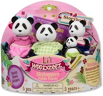 Amazon.com: Li'l Woodzeez – The Skyhopper Panda Family – Set of 4