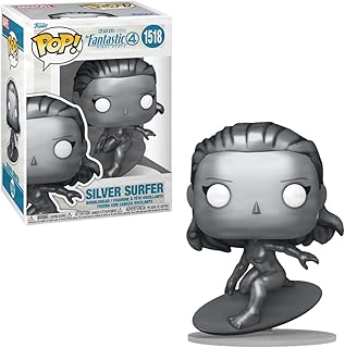 Candide, Boneco, Funko POP! Surfista Prateada, Marvel Quarteto Fantástico - 10 cm