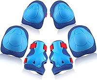 Vista 18 de Juego de protección para niños, rodilleras para niños de 3 a 14 años, rodilleras y coderas con protectores de muñeca 3 en 1 para patinaje, ciclismo