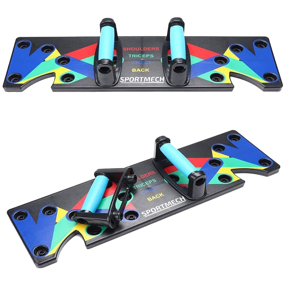 SportMech Push Up Board Training System for Men and Women Home Exercise & Gym Workout Fitness Equipment Multifunctional Color Coded Portable Pushup Bar Board (B08TKCX9XT) Amazon Price History, Amazon Price Tracker
