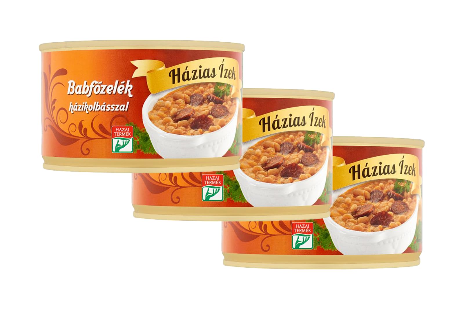Hazias Izek Hungarian Beans Stew With Sausage (Babfőzelék) 400 g, Pack of 3