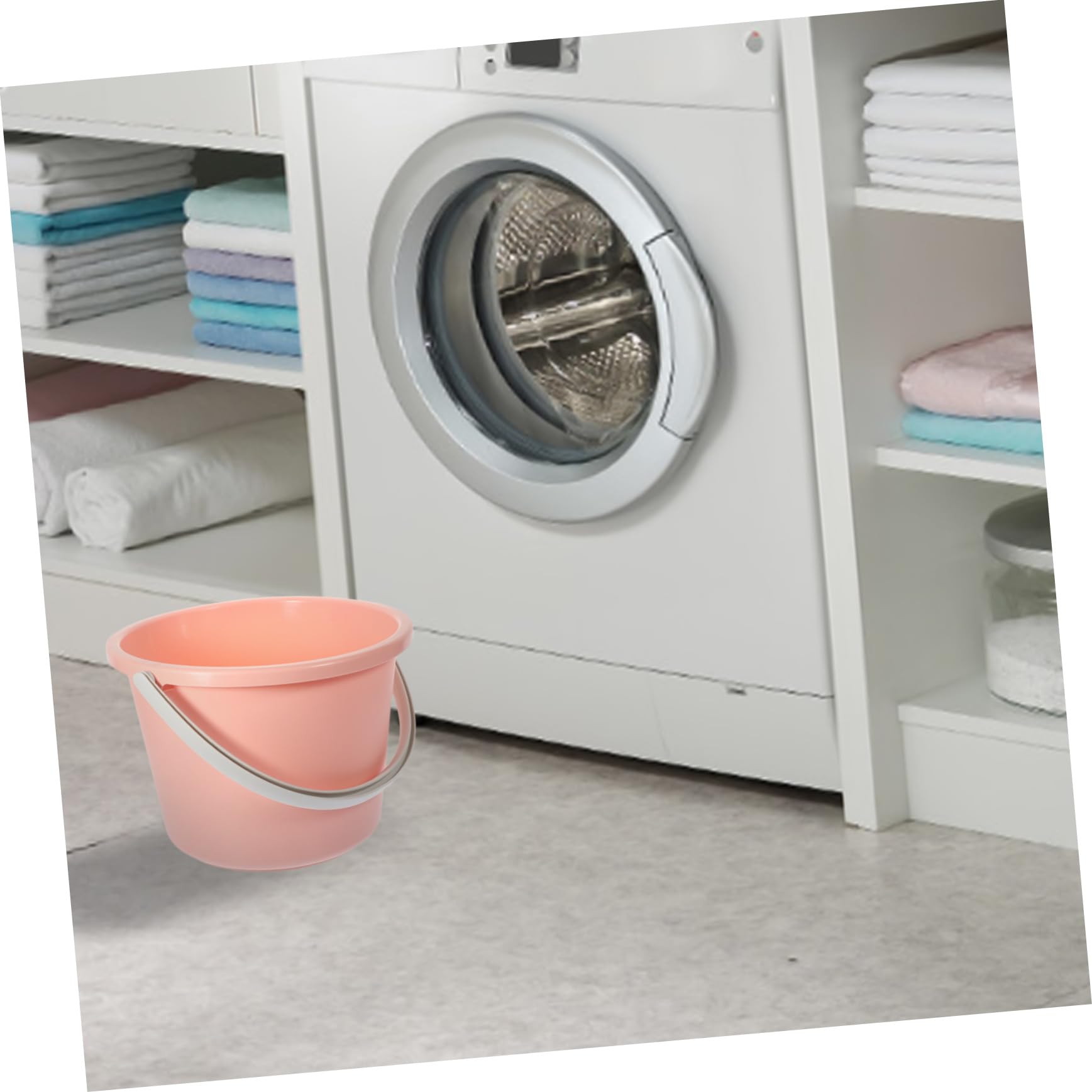 PRETYZOOM Petit Seau d'eau Multifonction en Plastique pour Salle de Bain Cuisine, Seau à Laver Portable avec Poignée