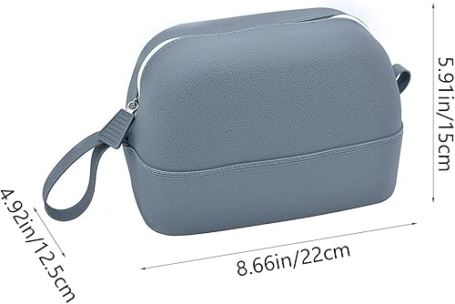 Miniatura 9 de Bolsa de maquillaje impermeable, bolsa de aseo de silicona, bolsa de almacenamiento portátil de viaje, bolsa de cosméticos lavable de gran