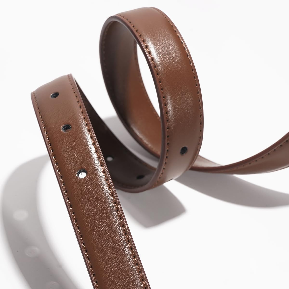 Glamorstar Women Skinny Belts Thin PU Leather Waist Belt with Gold Buckle - Image 6