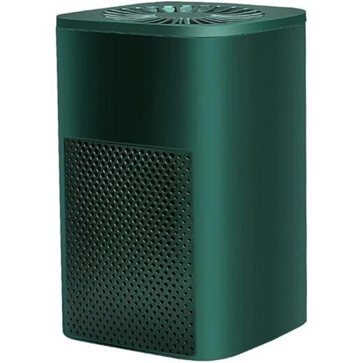 Evissa Desktop Air Purifier Portable USB Air Purifiers with HEPA Filter for Office Bedroom Home Effectively Removes Pollutants, Dust, Odor, Super Quiet Powered by USB No Adapte (Green)