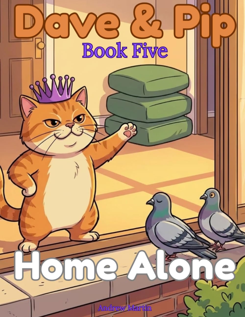 Dave & Pip: Home Alone: A Funny Cat Story and Colouring Book for Kids Ages 5-9 (Dave & Pip "The School Holiday Adventures")
