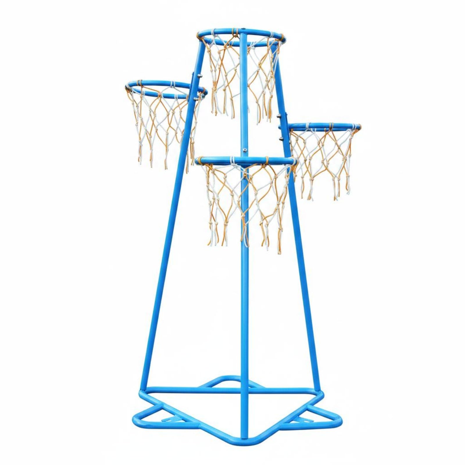 perfeclan Soporte de Baloncesto Infantil Multiaro de Entrenamiento Canasta Aro Estación de Estructura de Acero Galvanizado para Uso Interior Exterior Variadas