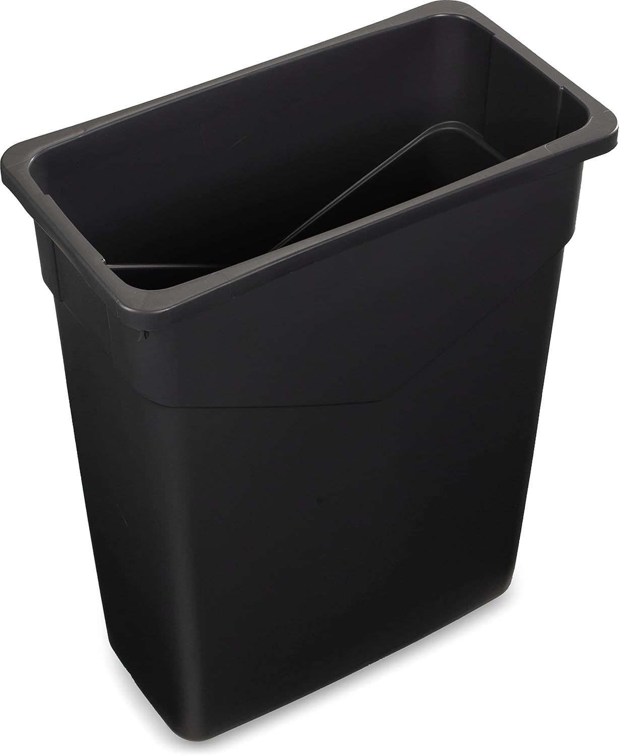 Gray 15 Gallon Rectangular Plastic Commercial Trash Can