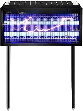 TIMDU Electric Insect Killer, Insect Killer Light, Outdoor, Solar PX4, Waterproof, LED Light Source, Suction Insect Trap, Solar Rapid Charging, LED Light Source, Insect Suction Cassette, Garden