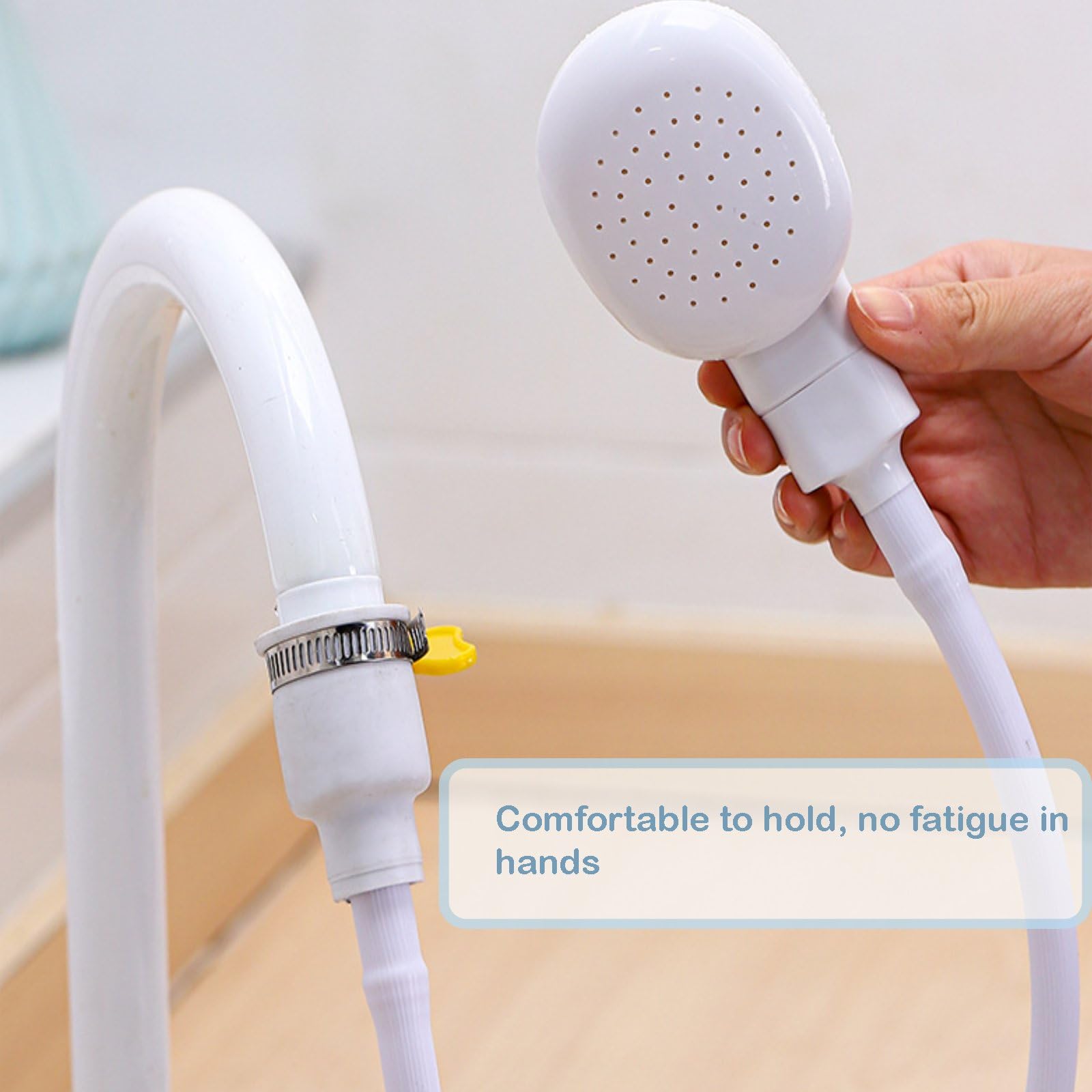 Wjelet 1 Pcs Single Tap Shower Attachment for Bath Taps Shower Hose for Bath Taps for Bathroom Kitchen Sink, Dog Shower - Image 4