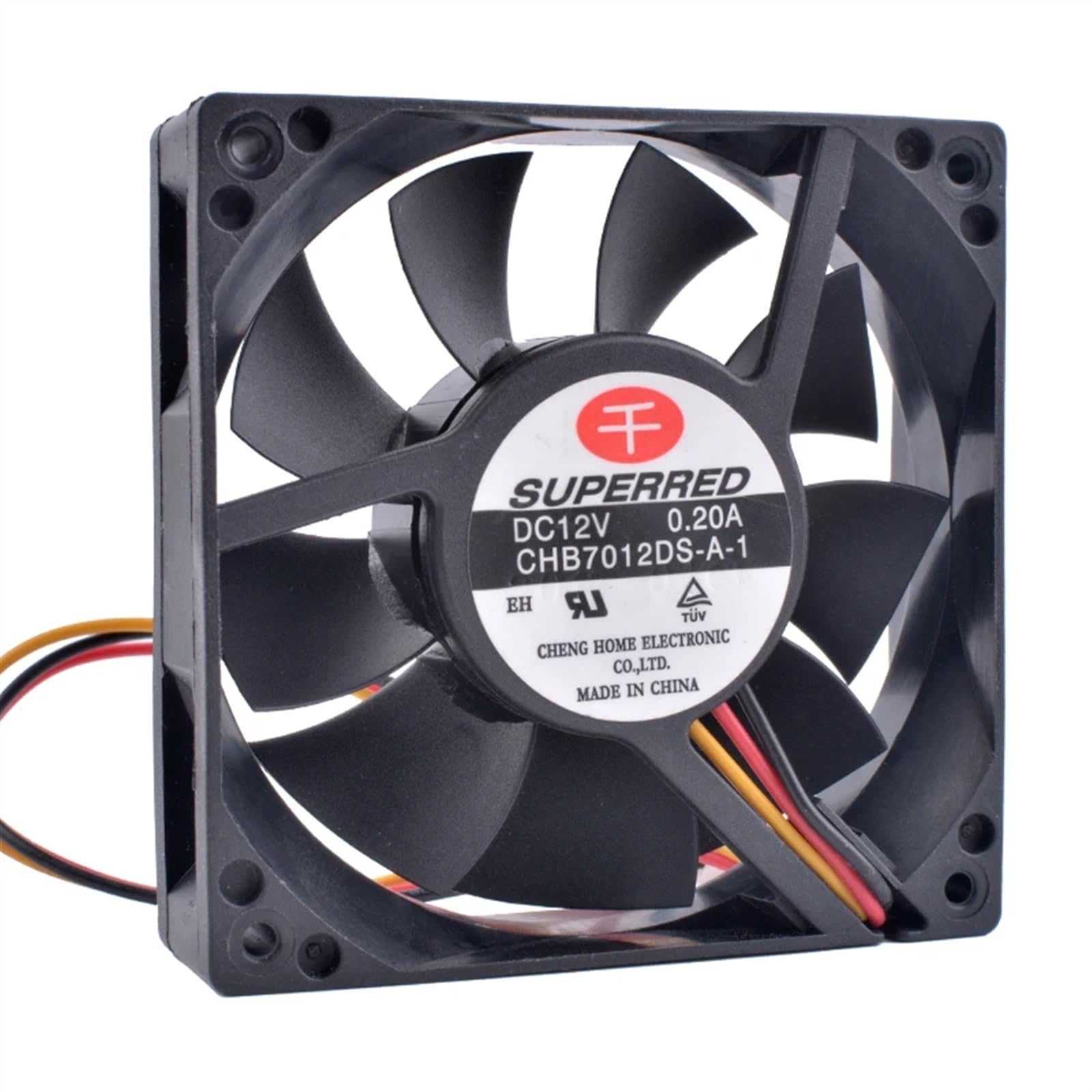 FCARUMIQP CHB7012DS-A-1 7cm 70mm Fan 70x70x20mm DC12V 0.20A 3pin 3600rpm Axial Flow Cooling for Chassis CPU