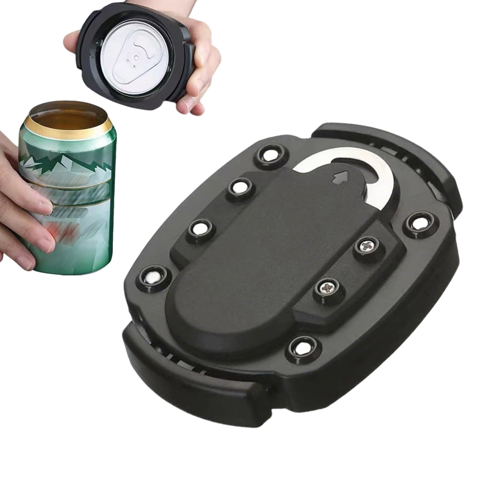 VBSYUYQ Manual Can Opener with Bottle Opener Black Handheld Kitchen Tool
