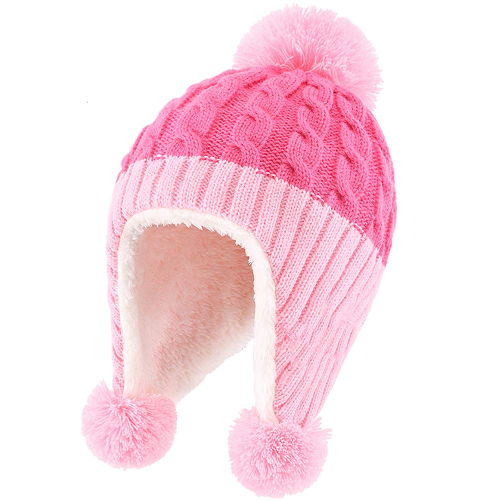 DongBao Sombrero de Bebé Sombreros de Invierno de Punto Sombrero de Gorro para Niño/Niñas Gorro de Invierno Invierno Gorro con Orejeras