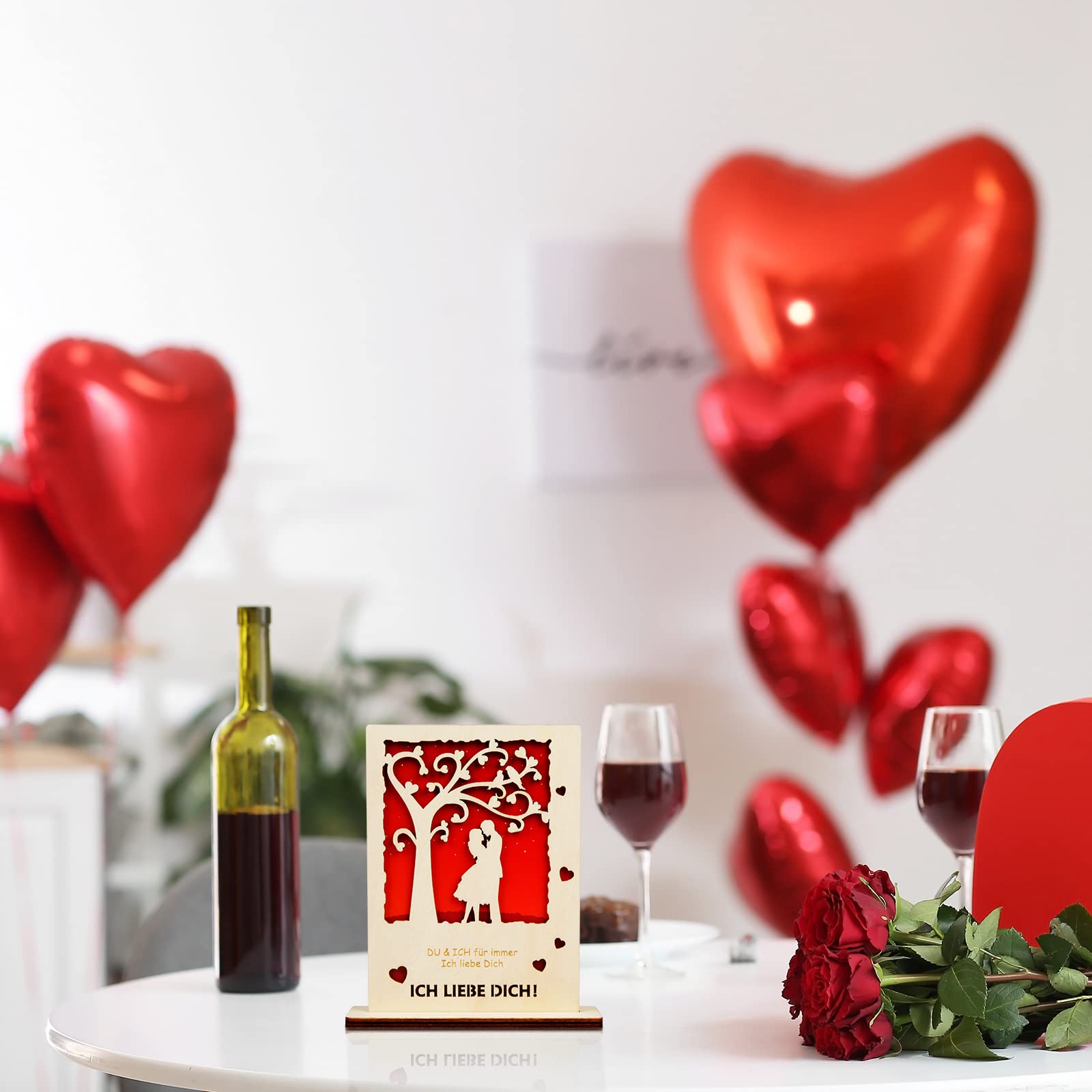 Biglietto Auguri Matrimonio In Legno Originale Con Busta – Fatto A Mano, Laserato, Con Foglio Per Scrivere I Desideri