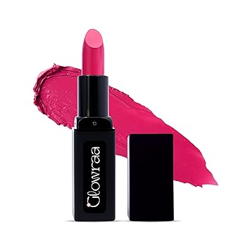 GLOWRAA Matte Lipstick for Women, Long-Lasting & Smudge-Proof, Ultra-Matte Finish, Intense Color, Enriched with Vitamin E, Almond Oil & Shea Butter, Cruelty-Free & Non-Drying, 4.5g