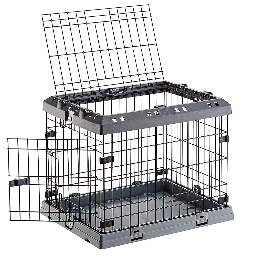 Ferplast Hundekäfig Superior 60 Zusammenklappbarer Käfig für sehr kleine Hunde, 62 x 47 x h 50 cm.