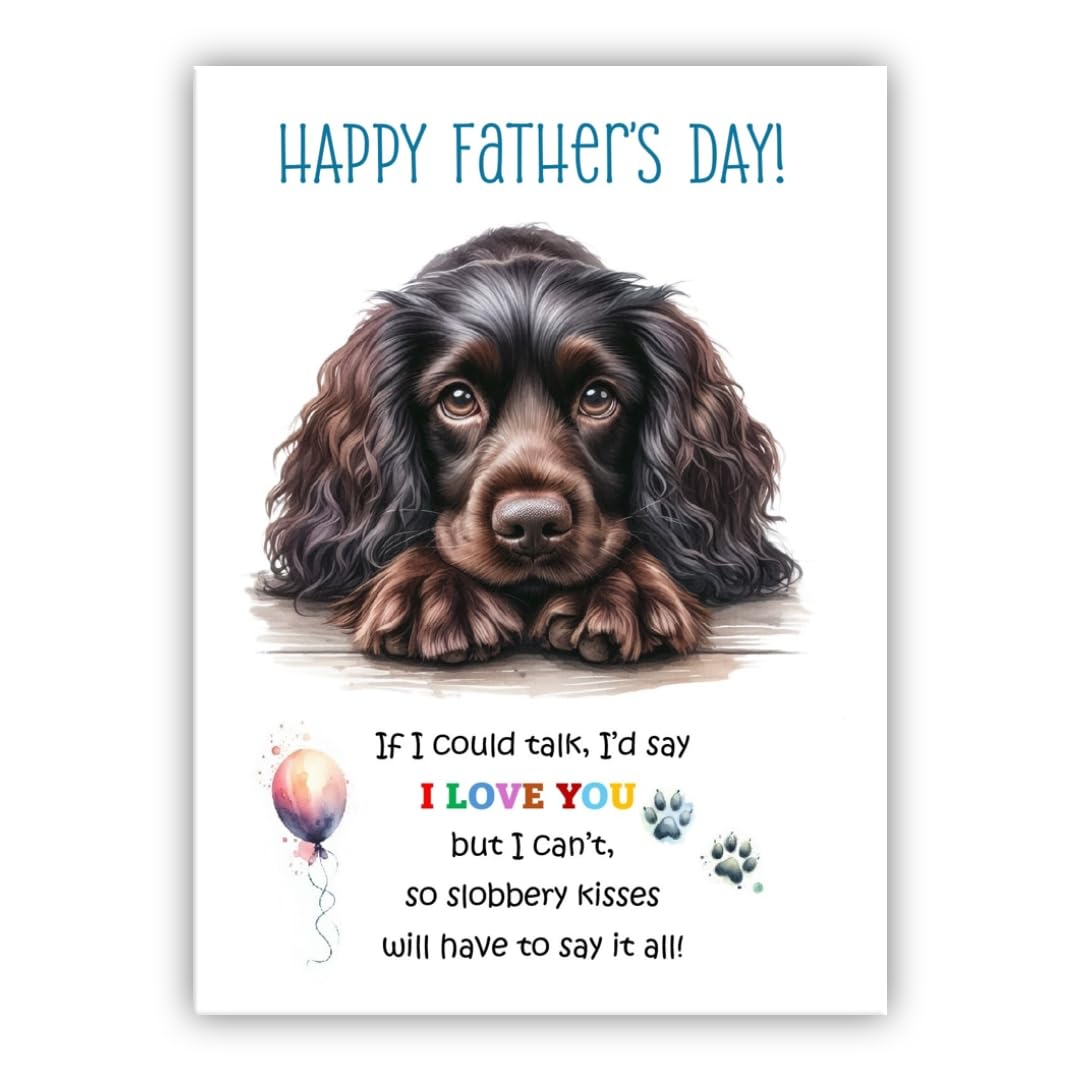 Father's Day Card from the dog. Dog Lovers Card. Fathers Day card from the dog. Differenet breeds. (Boykin Spaniel)
