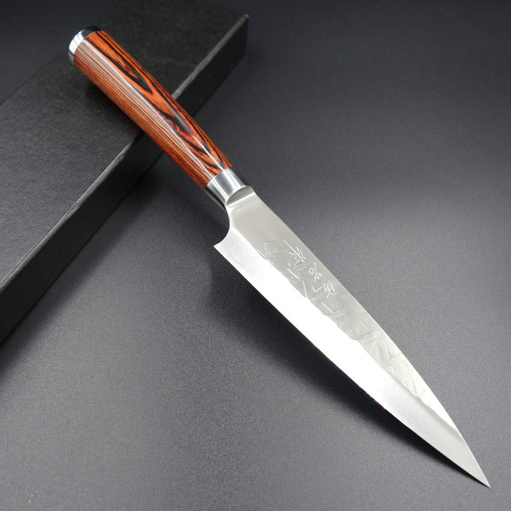 Amazon｜佐治作 ペティナイフ 130mm 粉末ハイス鋼SRS13 赤合板柄 越前