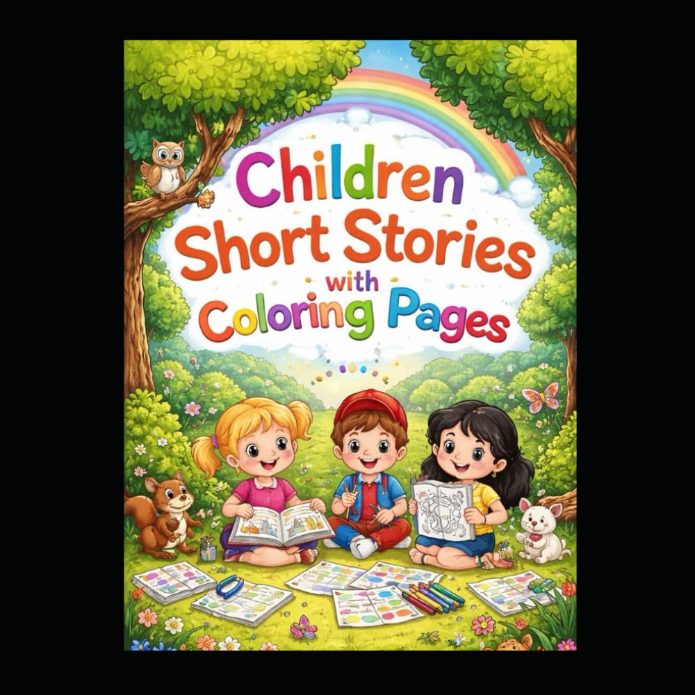 Children short stories with coloring pages