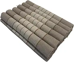 Jogo Americano 7 Peças Algodão com Trilho de Mesa Lugar Americano 6 Lugares Decoração Mesa Cozinha (JGAM06)
