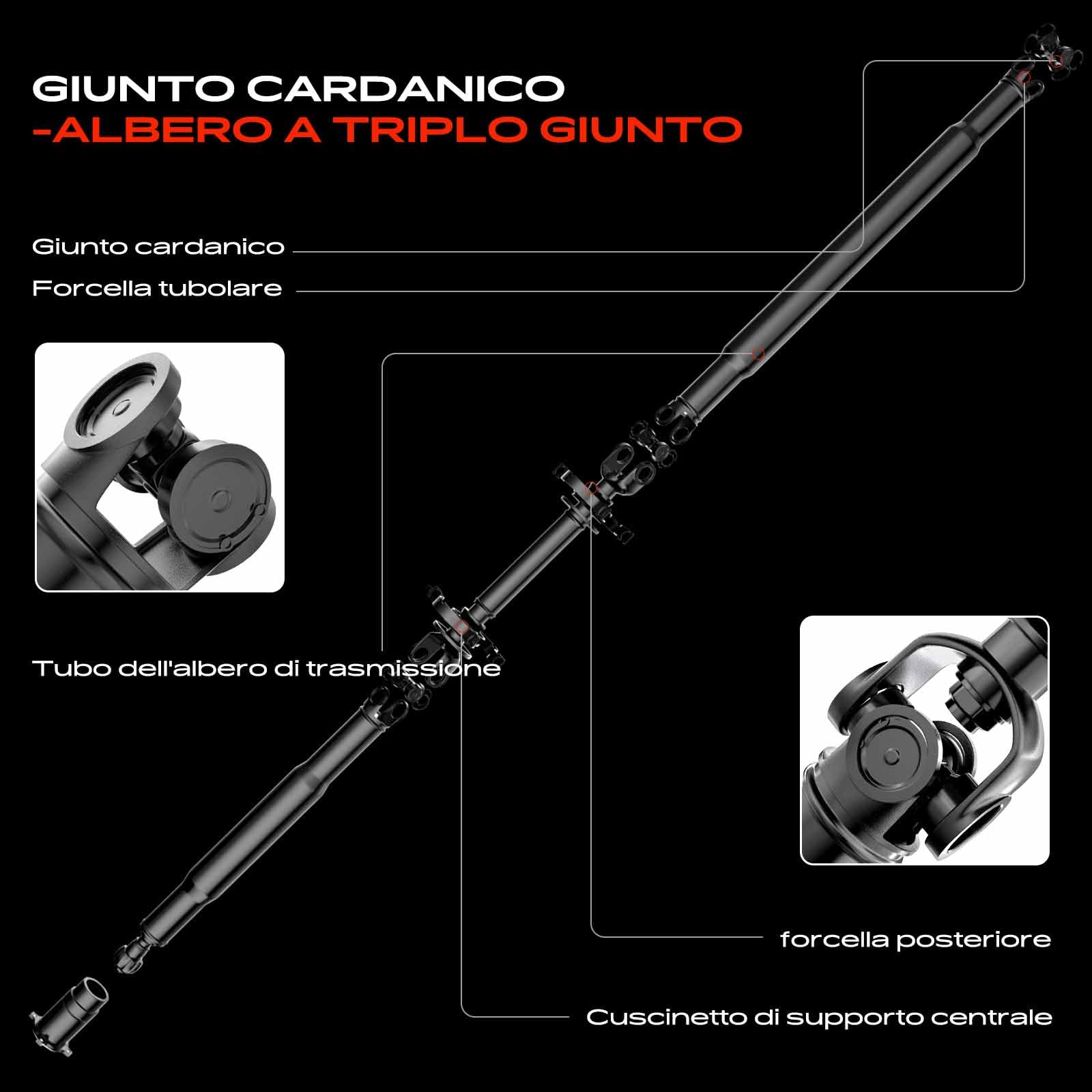 Frankberg Albero cardanico albero di trasmissione giunto omocinetico