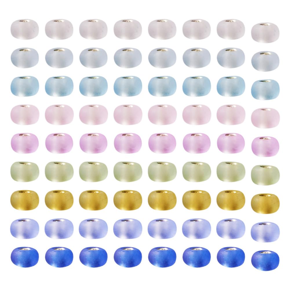 Cheriswelry 3200Pcs 8/0 Round Seed Beads Frosted Silver Lined Glass Seed Beads Tiny Glass Pony Loose Beads for Jewellery Making โ image 1