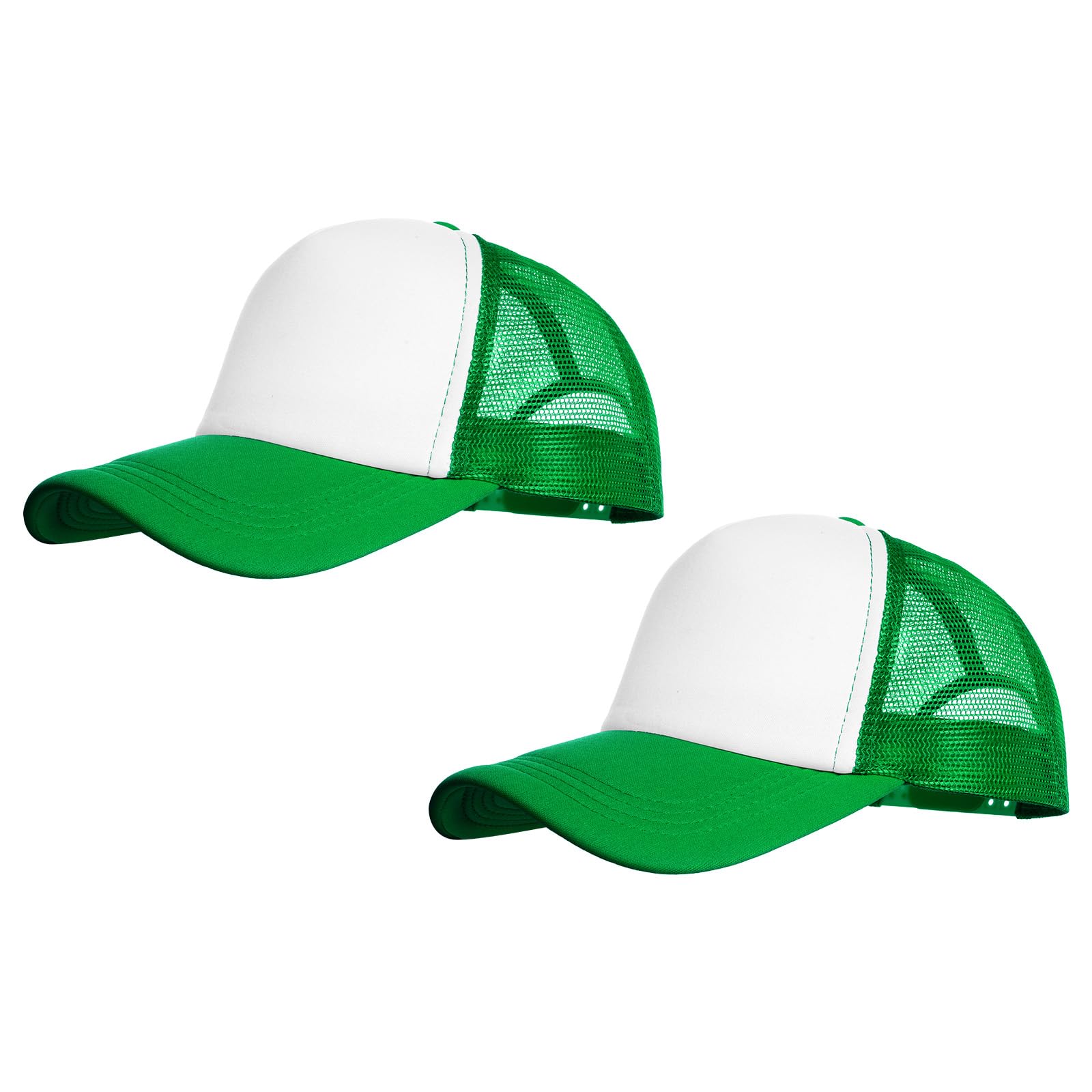 2 Pcs Trucker Hat Bulk Mesh Cap for Women Men Adjustable Blank Hats for DIY Sports Outdoor Pink and Blue