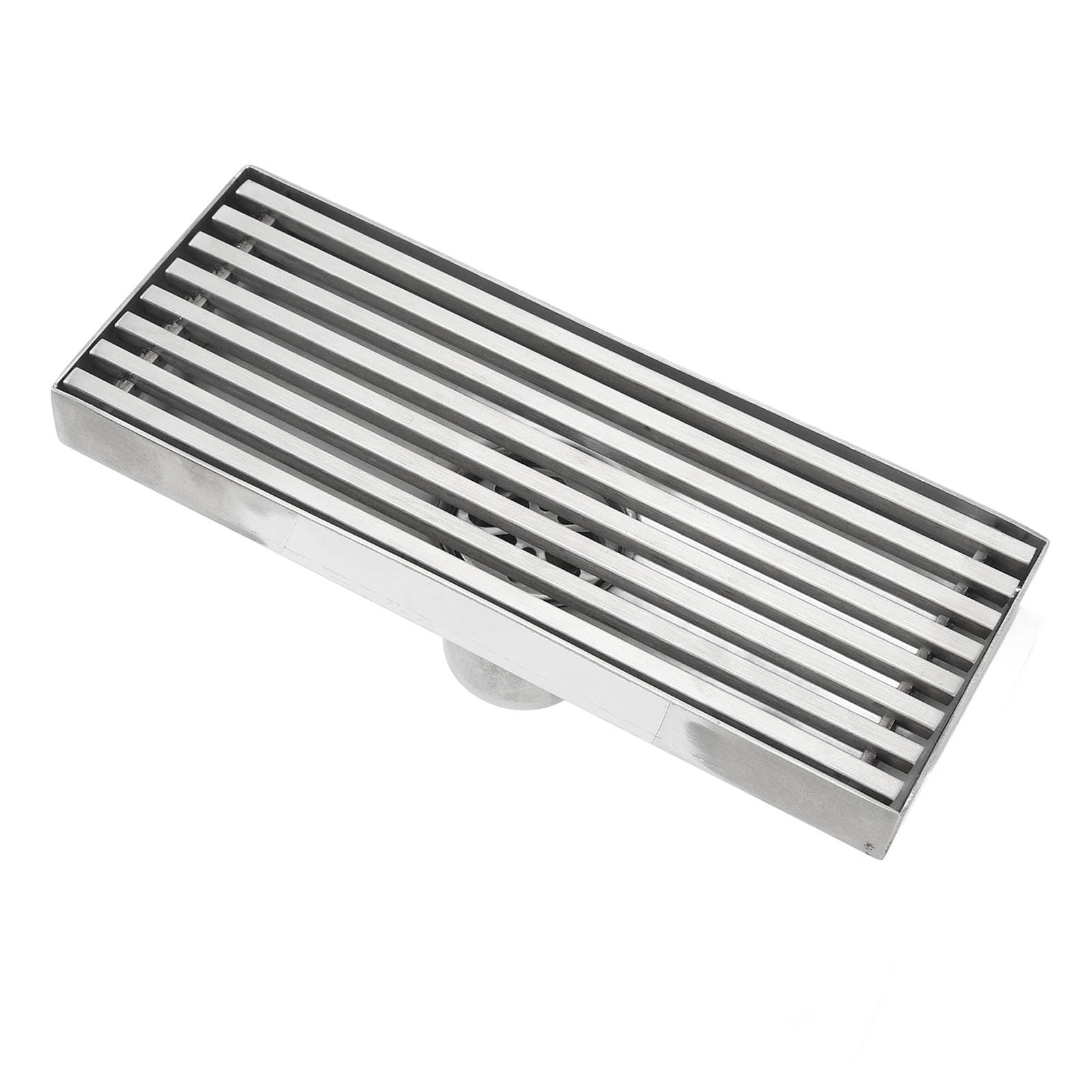 Desagüe de Ducha Lineal, desagüe de Ducha Lineal de Acero Inoxidable, desagüe de Suelo Rectangular para baño, balcón, 20 x 8 cm, colador de desagüe.