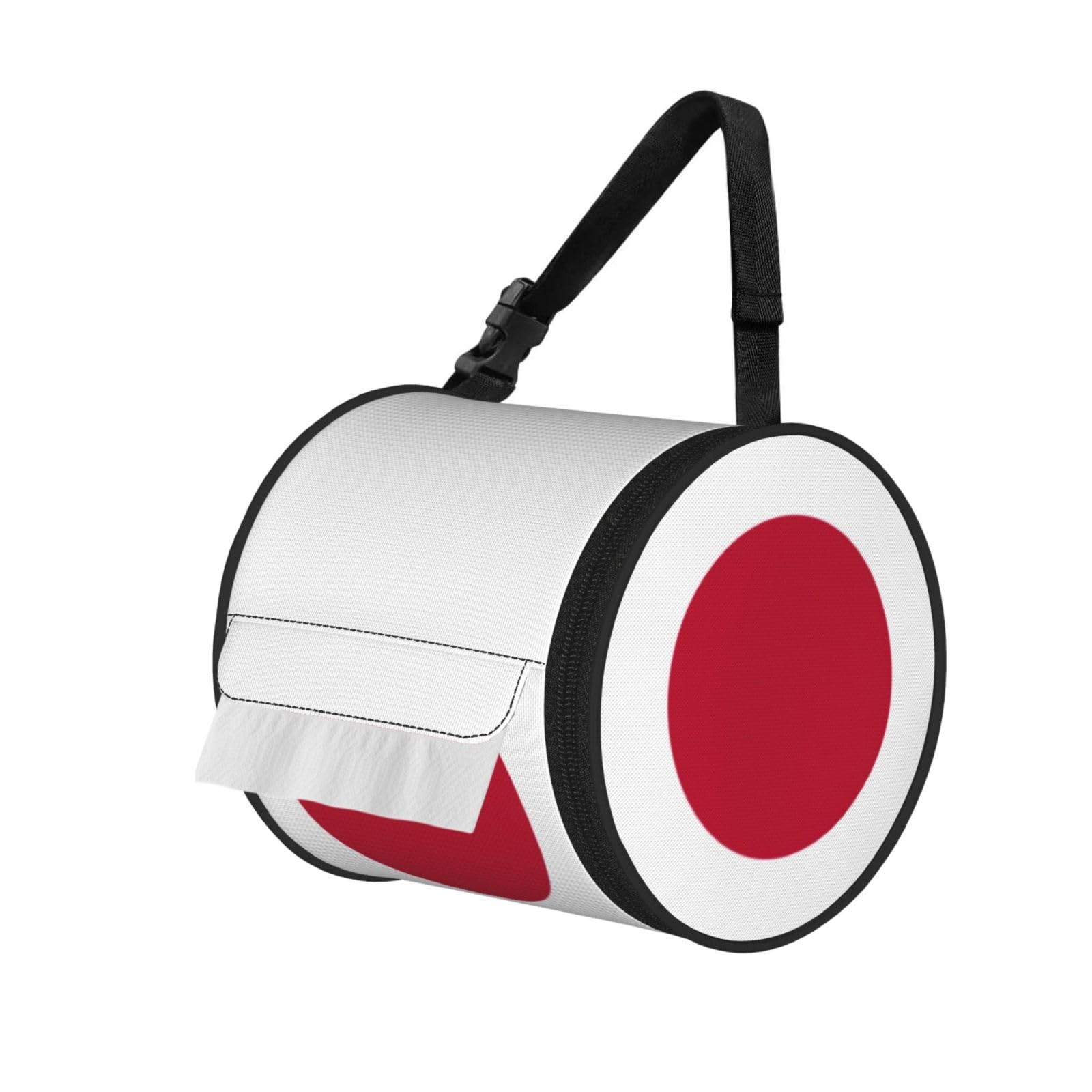 Japanese Flag Print Fashion Tissues Organizer Box, Hanging Tissue Holder For Purse Coins For Car Office Daily Outing