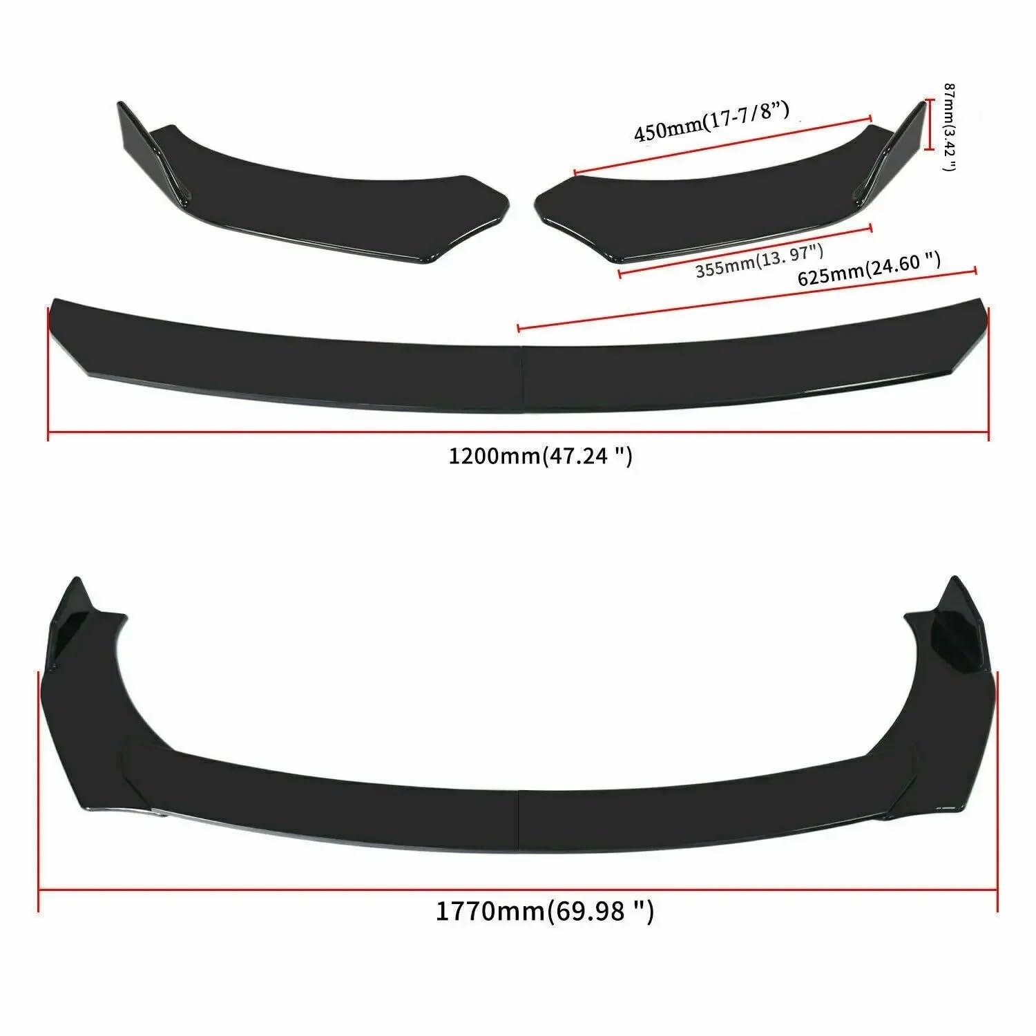 Uniwersalny spoiler Do Audi A3 A4 A5 A7 A8 B7 B8 Q7 RS5 S3 | RS6 TT Przedni Spojler aerodynamiczny do motocykla