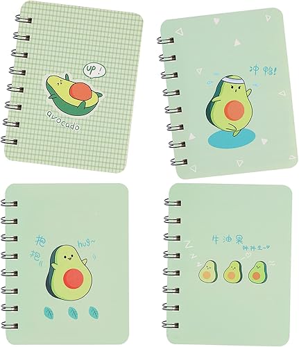 Aifieego Cuaderno de regalos de aguacate, para adultos y niños, juego de suministros escolares de oficina de aguacate mini kawaii, libro de notas