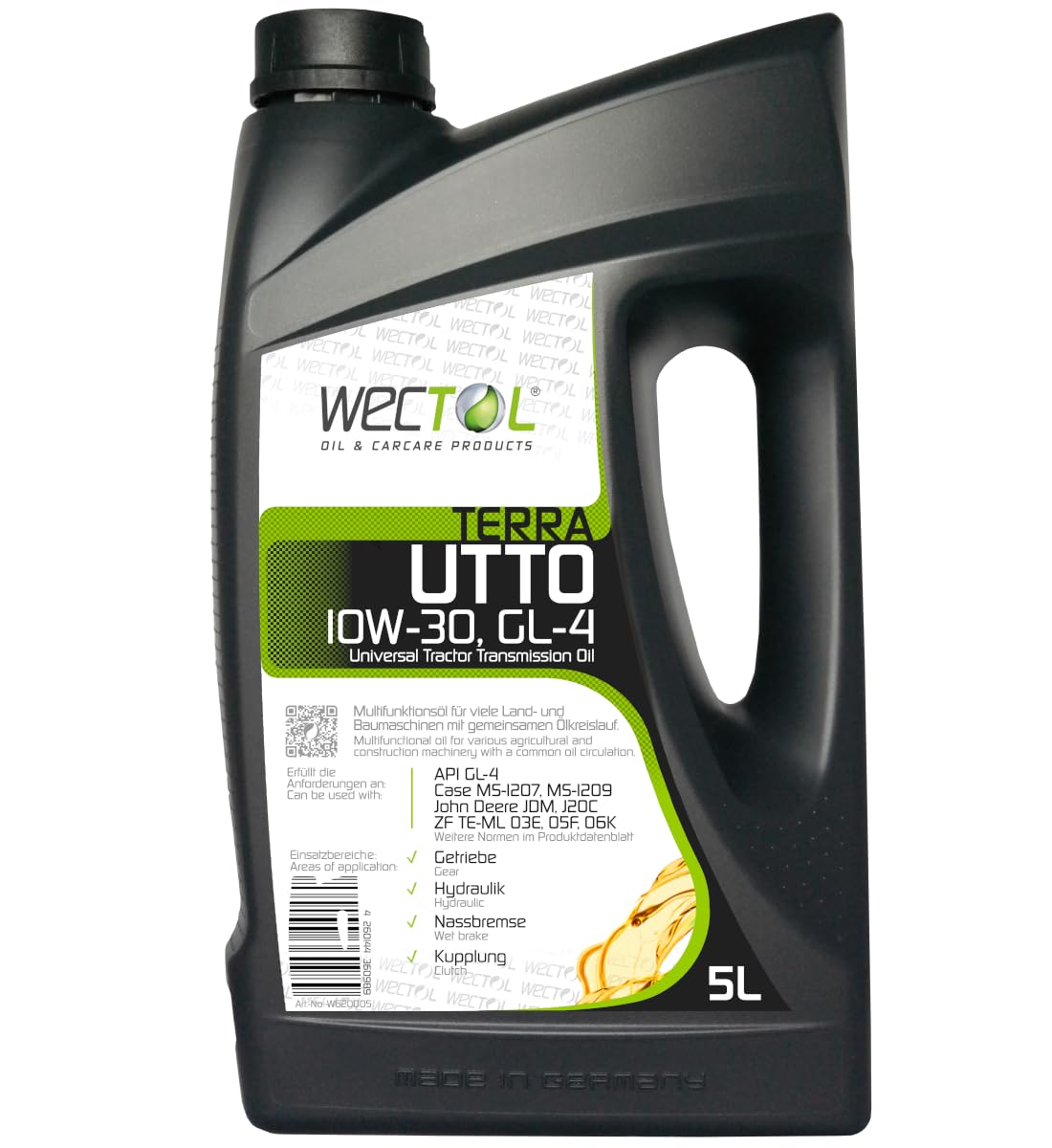 WECTOL Terra UTTO 5L / Universal Tractor Transmission Oil, 10W30, 80W, VG 68, API GL-4