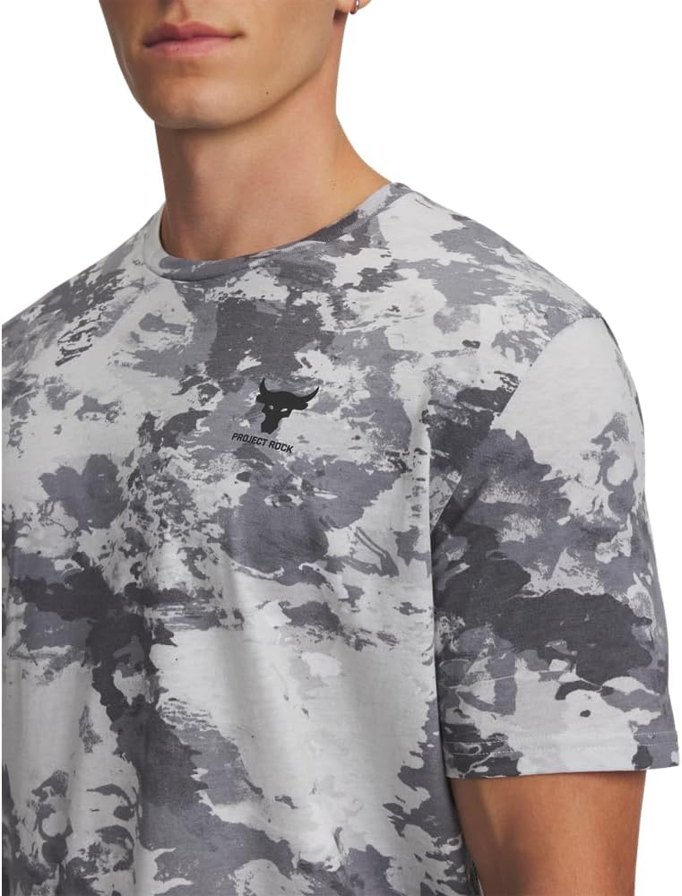 Under Armour Mens Project Rock All Over Print Short Sleeve T Shirt - Image 4