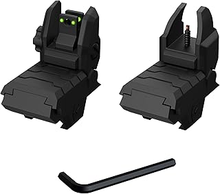 Fiber Optic Sights Flip Up Front and Rear Sites with Green and Red Fiber