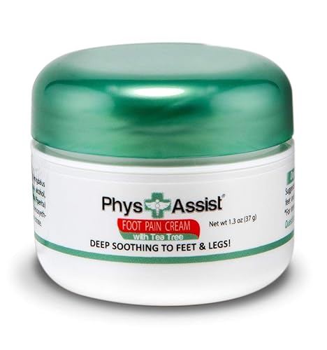 PhysAssist Crema calmante para pies y piernas. 1.5 oz
