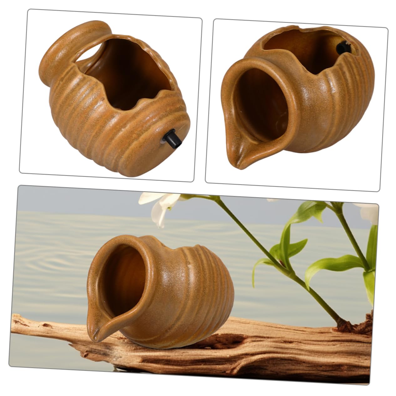 Pot de Cour en Céramique Circulant pour Poissons, Décor Classique