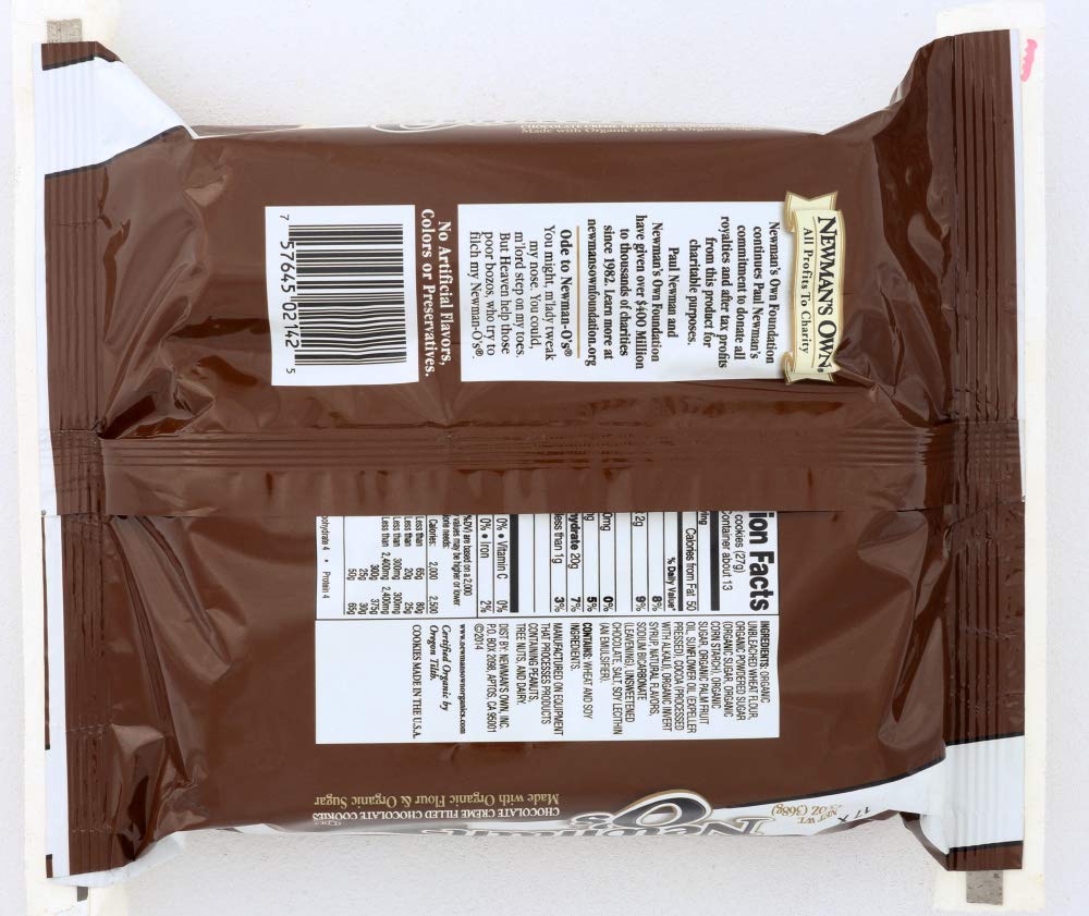 Newman's Own Chocolate Crème Filled Cookies, 13 Ounce