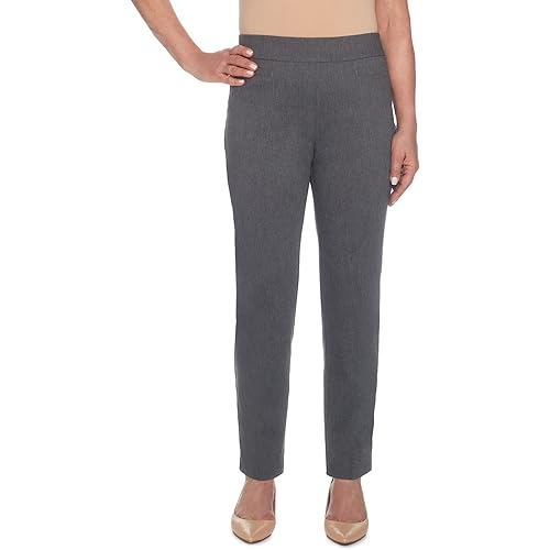 Alfred Dunner Women's Allure Slimming Missy Stretch Pants-Modern Fit