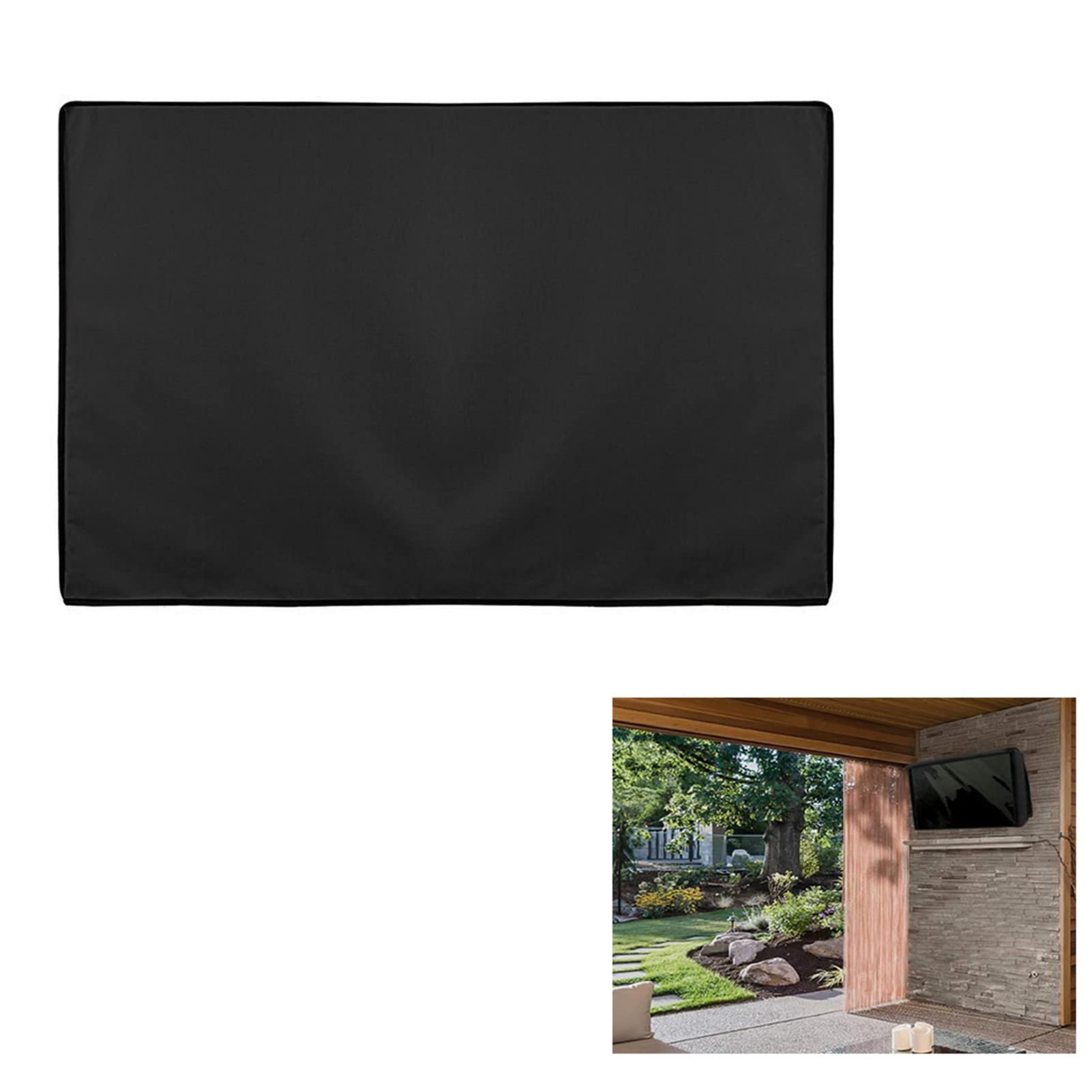 Copertura TV per Esterni Protezione UV Impermeabile, Copertura Universale per Schermo TV, per schermi da 22 a 70 Pollici per LED LCD Plasma - Nera (46?-48?)